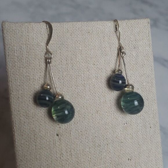 Marble-Like Earrings  - Picture 1 of 5